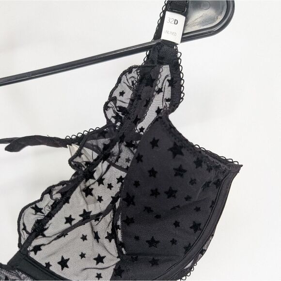 Victoria's Secret Black Star Mesh Bra - Picture 3 of 7
